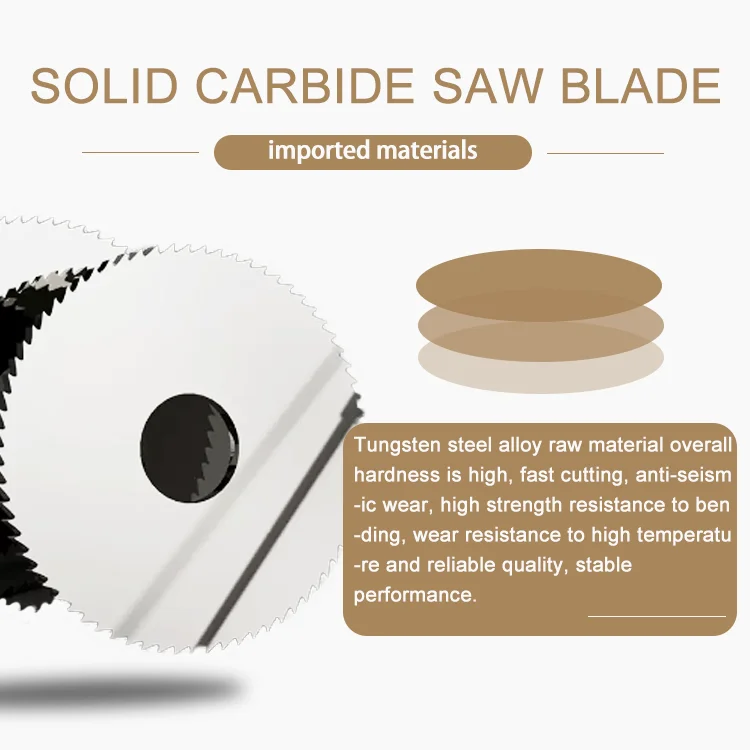 customizable 20mm 30mm 40mm 60mm 80mm 100mm 125mm tungsten solid carbide slitting circular saw blades