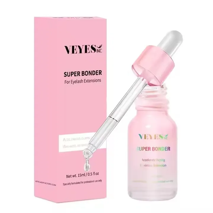 Pre-treatment 15 ml Lash Glue Bonder Pink Matte Bottle Super Primer And Bonder for Lash Extensions