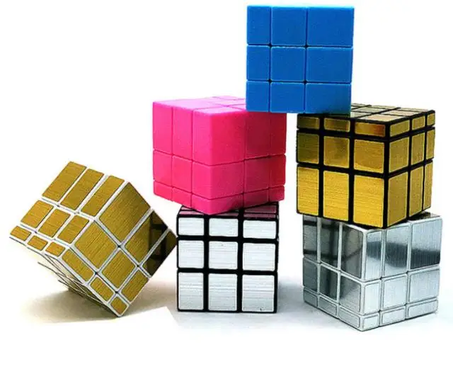 Fast delivery wholesale puzzle toy set plastic magic cube for kids 3x3 3x3x3 6*6 3d mirror keychain mini speed magical organizer