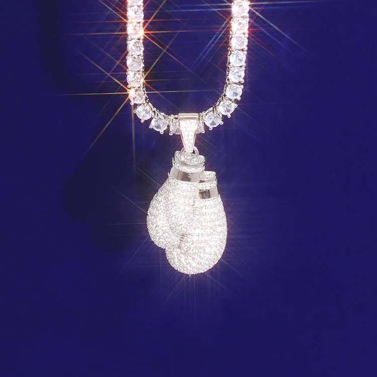 Hot Sale 3D Design Hip Hop palm Pendant 925 Sterling Silver High Quality VVS Diamond Pendant Moissanite palm Pendant for Men