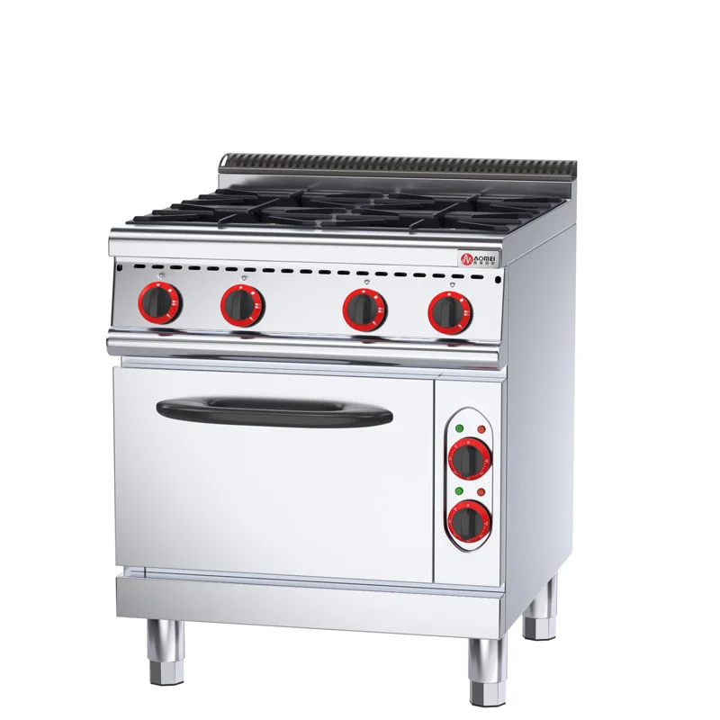 Cooking equipment restaurant gas stove commercial gas range 4 burners with oven