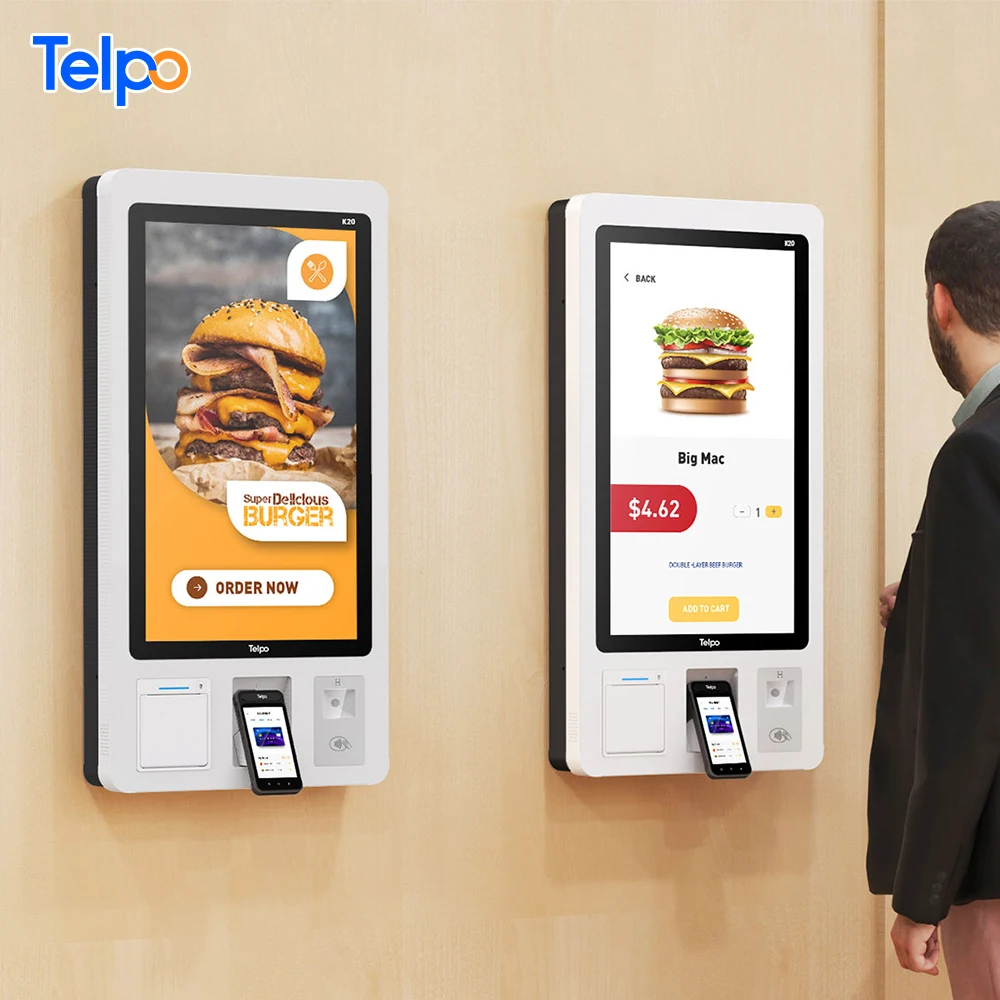 27-inch multi touch screen hotel lobby self service information self check in kiosk