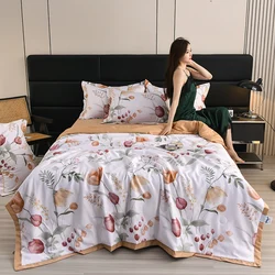 Wholesale new design home hotel comforter ultrasonic  Bedspreads cool bed sheet Printed bedding set Summer Quilt