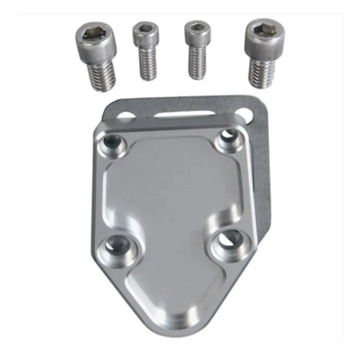 CNC Алюминиевый прозрачный анодированный Малый блок топливный насос блочная пластина защитная крышка с гвоздиком для автомобиля