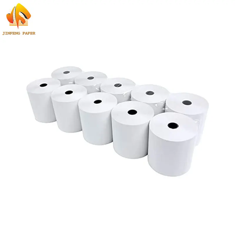 China supplier Standard self adhesive thermal receipt paper 45gsm 48gsm 55gsm jumbo roll
