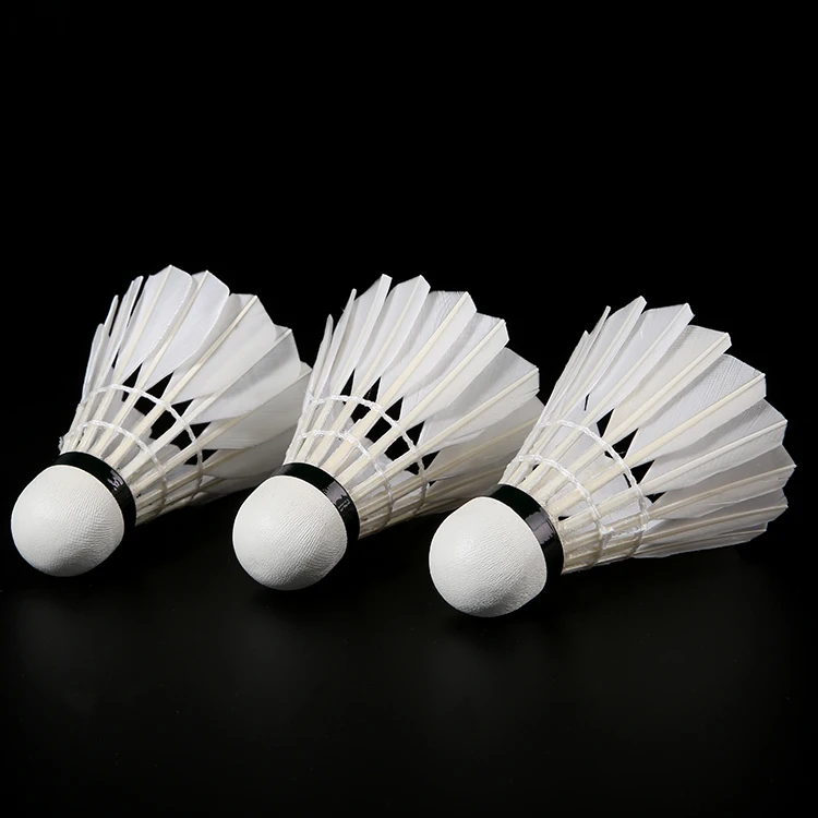 white goose feather badminton ball shuttlecocks