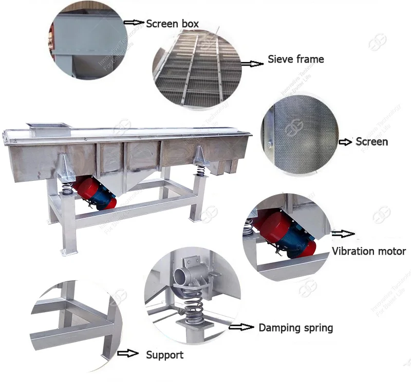 0.15Kw Horizontal Vibrating Sieve Vermicompost Sieving Machine For Malaysia