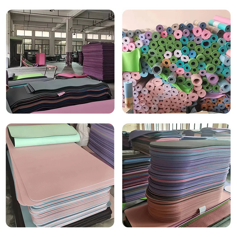 Two Colors Tpe Yoga Mat Eco Friendly Fitness Exercise Tpe Yoga Mat Pilates Meditation Cushion