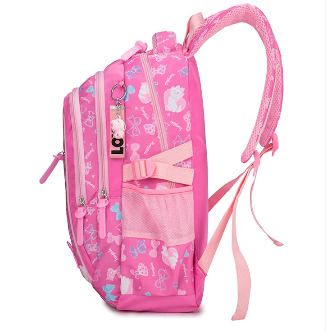 2019 Primary and Secondary School Schoolbag Waterproof Backpack Sweet Print Three-piece