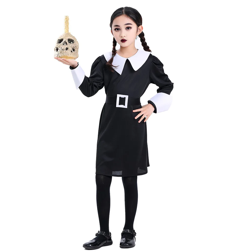New TV & Movie Costumes Cosplay Kids Girls Wednesday Halloween Carnival Costume Clothes