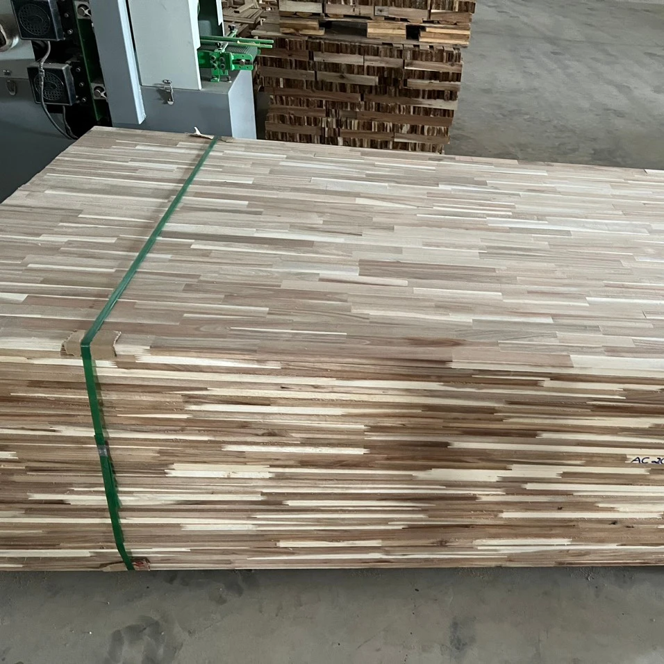 Vietnam Acacia finger joint board counter top kitchen wall lamination wall foot deco wall panel wood finger joint wood table top