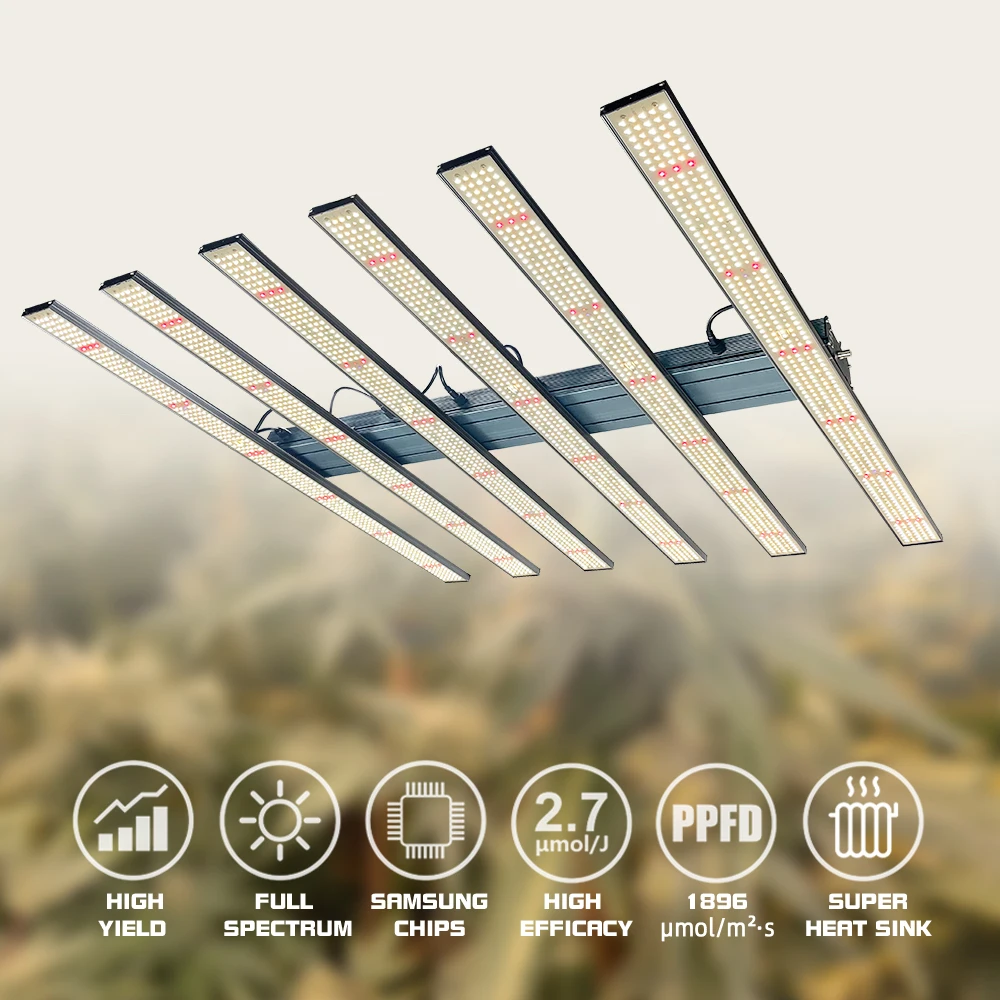 KUNSIND Efficacy 2.9 umol/J full spectrum led grow light with red 750nm ir uvfor indoor plants replacing hps 1000w