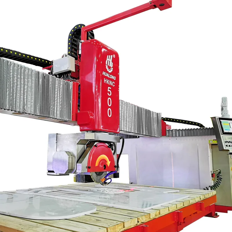 Hualong 360-degree Rotation Of The Machine Head To Cut The Bathroom Vanity Slate Ive-axis Stone Bridge Cutting Saw