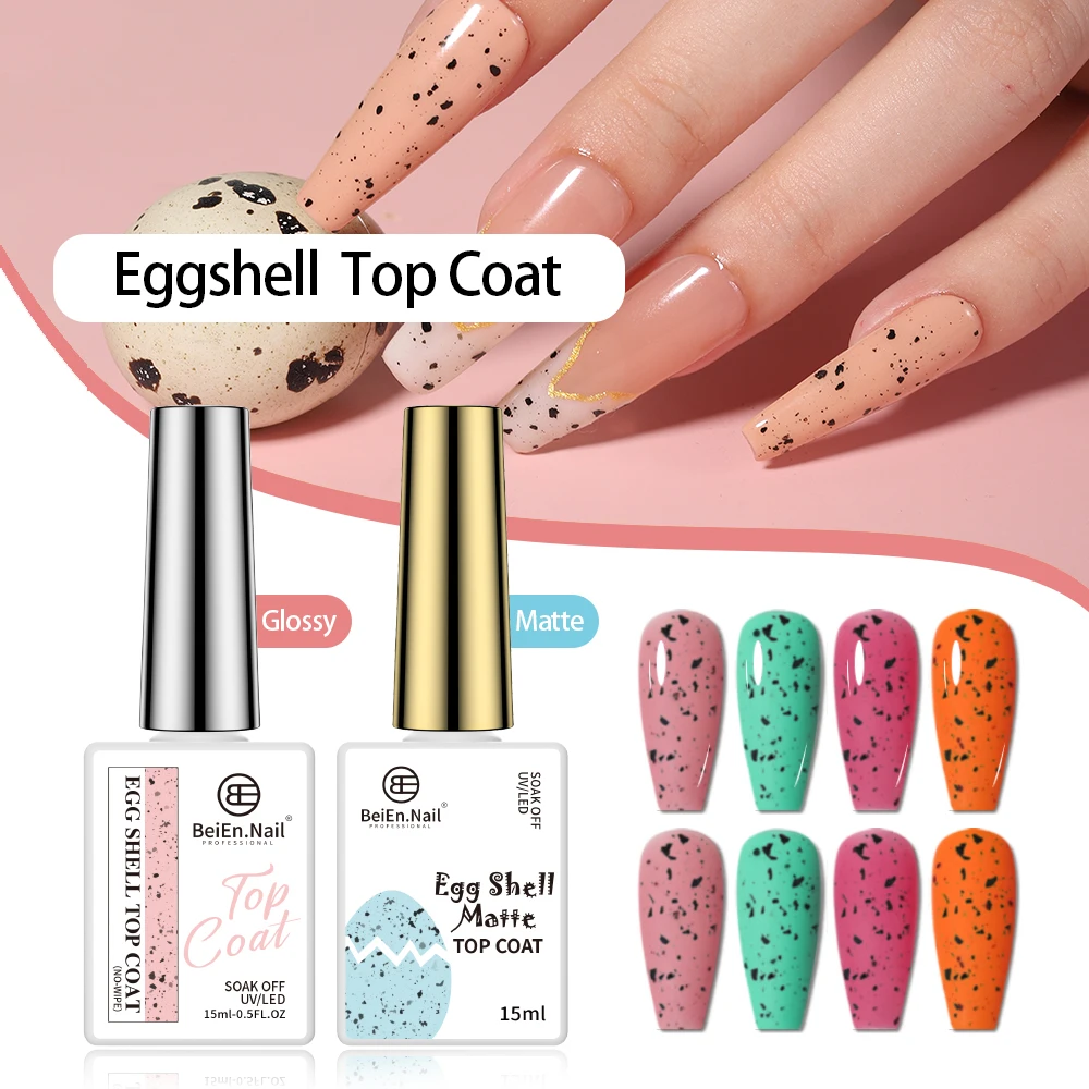 Professional Eggshell Frosted Special Top Coat UV/LED nail gel polish manufacturer directly wholesale BeiEn Factory Supply Bulk