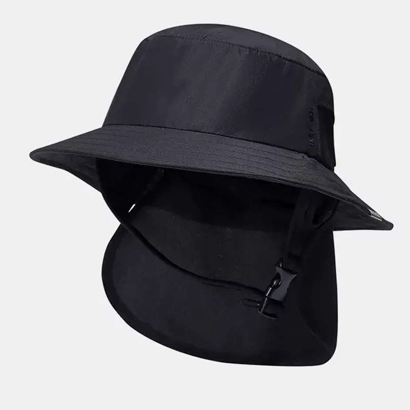 Summer waterproof surf hat Custom printed logo uv sun fishing casquette fisherman cap Nylon surfing Bucket Hats with chin strap