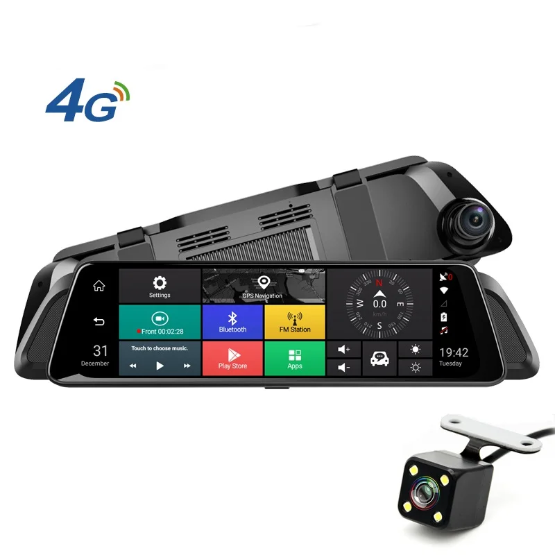 4G Автомобильный DVR 10 "зеркало заднего вида камера Full HD 1080P Android GPS видеорегистратор для вождения видеорегистратор