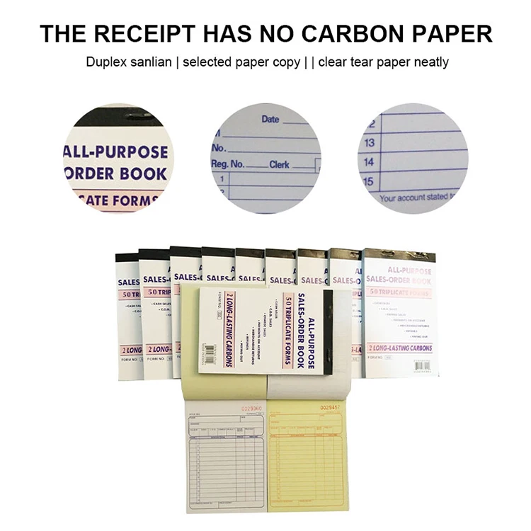 Customized invoice book for small business Offset Paper Restaurant Guest Check