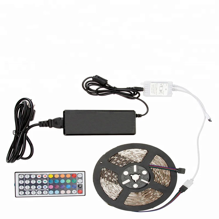 60 шт. SMD5050 светодиоды 14,4 Вт RGB 5050 Светодиодная лента с 44 клавишами контроллера