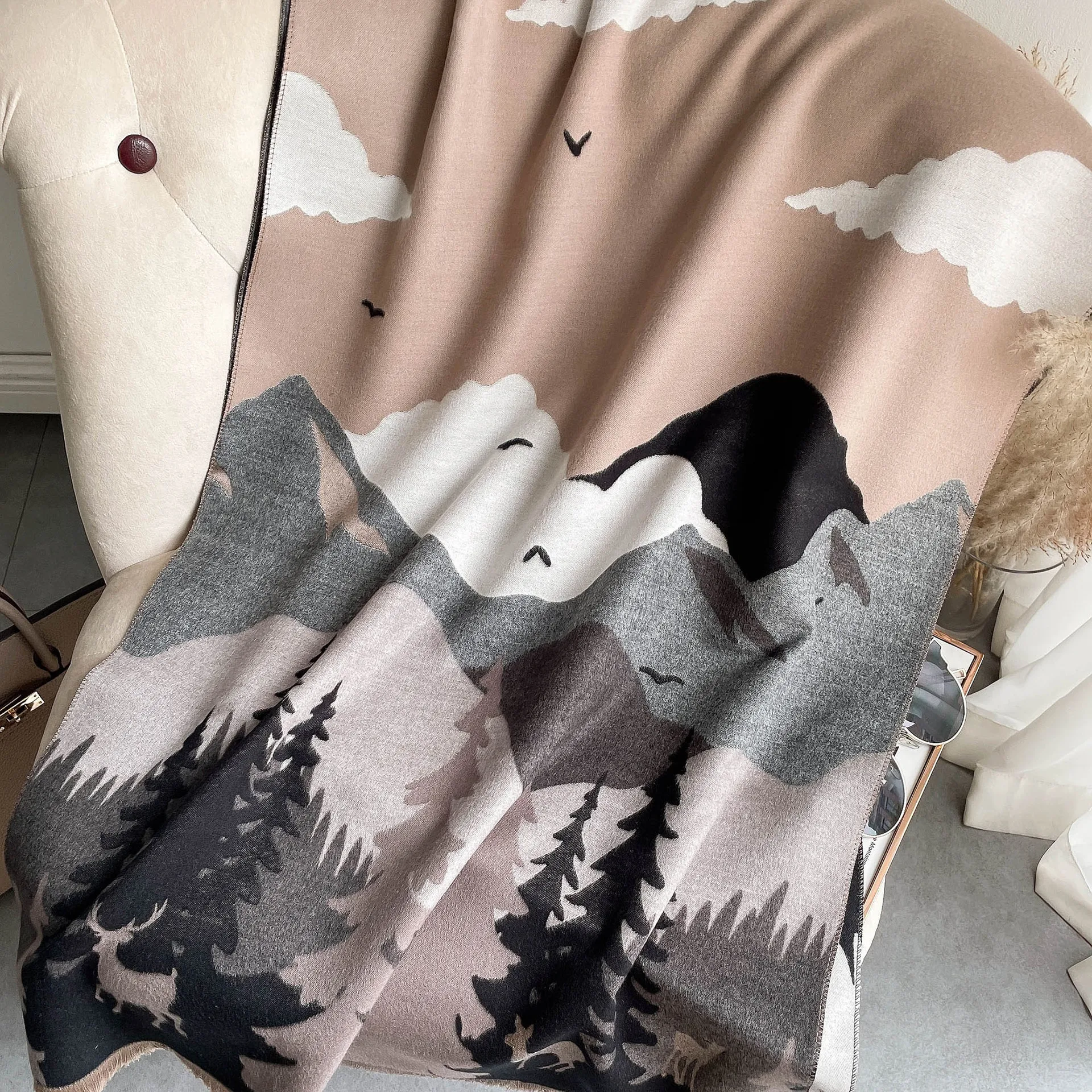 Top Sale Poncho For Women Autumn Winter Imitation Cashmere Poncho Scarves And Shawls