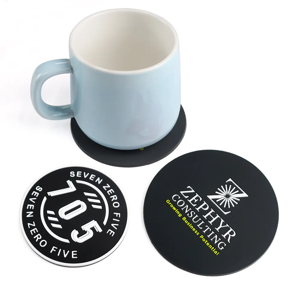 Custom Cute Coaster Cartoon Silicone Dining Table Placemat Kitchen Accessories Mat Cup Bar Mug Cartoon Drink Pads