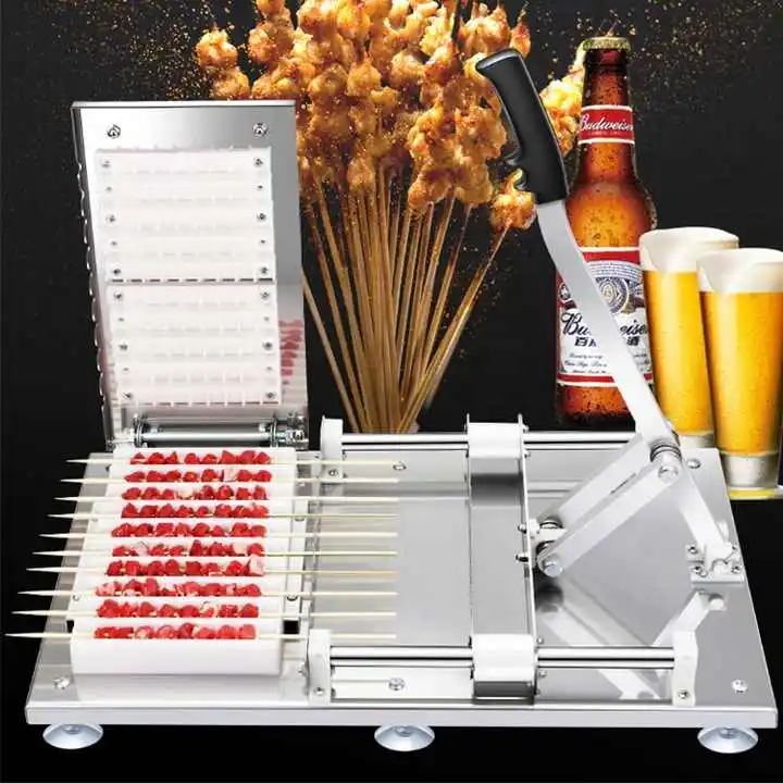 2024 Manual Stainless steel Kebab Skewer Machine Making Beef Mutton Kebab Skewers
