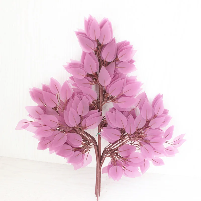 ficus Artificial branches colorful leaf red yellow white leaves  Christmas tree party Halloween decorative ornament garten 2021