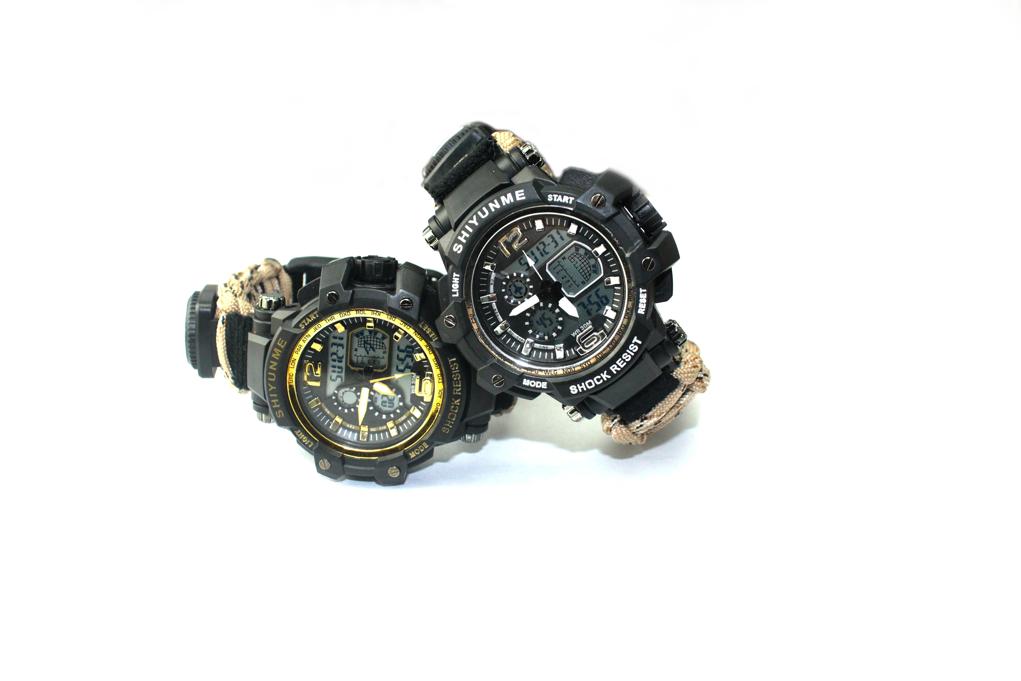 Men Women Multi-function Paracord Survival Sports Watches Outdoor Camping Rescue Emergency Rope Bracelets Sport Watches For Men