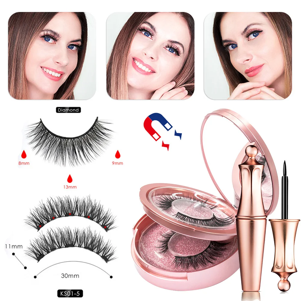 Magnetic Eyeliner for Magnets Eyelashes Liquid Eyeliner magnet eyelash and liner magnetic eyeliner set with 5 magnets eyelashes