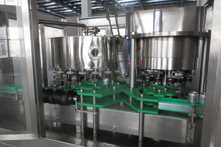 Gravity filling type full automatic aluminum plastic Can juice tin packing machine