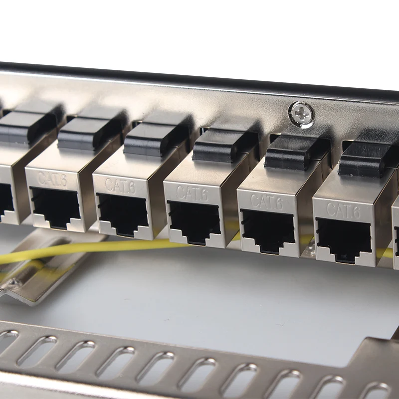 Manufacturer RJ45 Cat6 patch panel 24 port network wire cabling metal patch panel FTP cat6 RJ45 patch panel