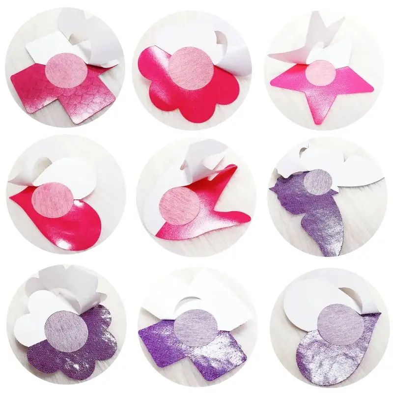 Rave Neon Nipple Sexy Cover Pink Sticker Breast Custom Disposable Pasties Nipple Cover Sticker Custom Nipple Sexy Pasties Breast