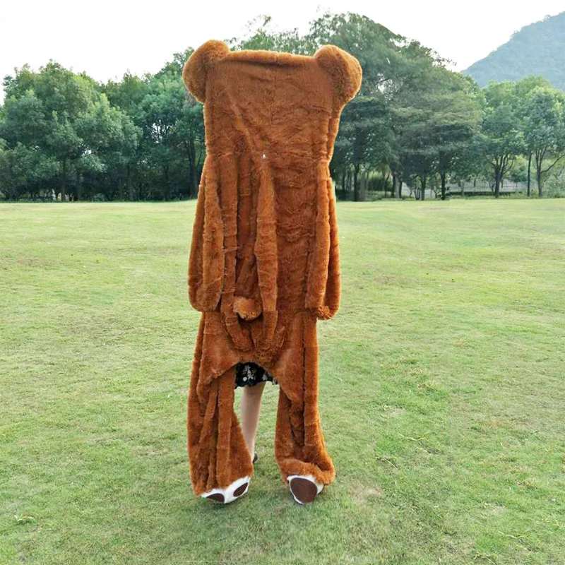 Low order high quality girl plush teddy bear as comfortable pillow Brown/White/plush toy huge teddy bear leather shell Big Bear