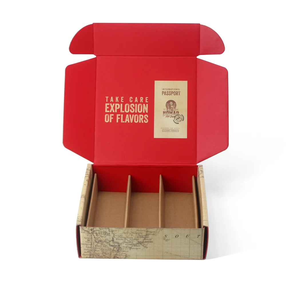 New Design Popular Eco Friendly Luxury Biodegradable Corrugated Gift Packaging Boxes for Sauce