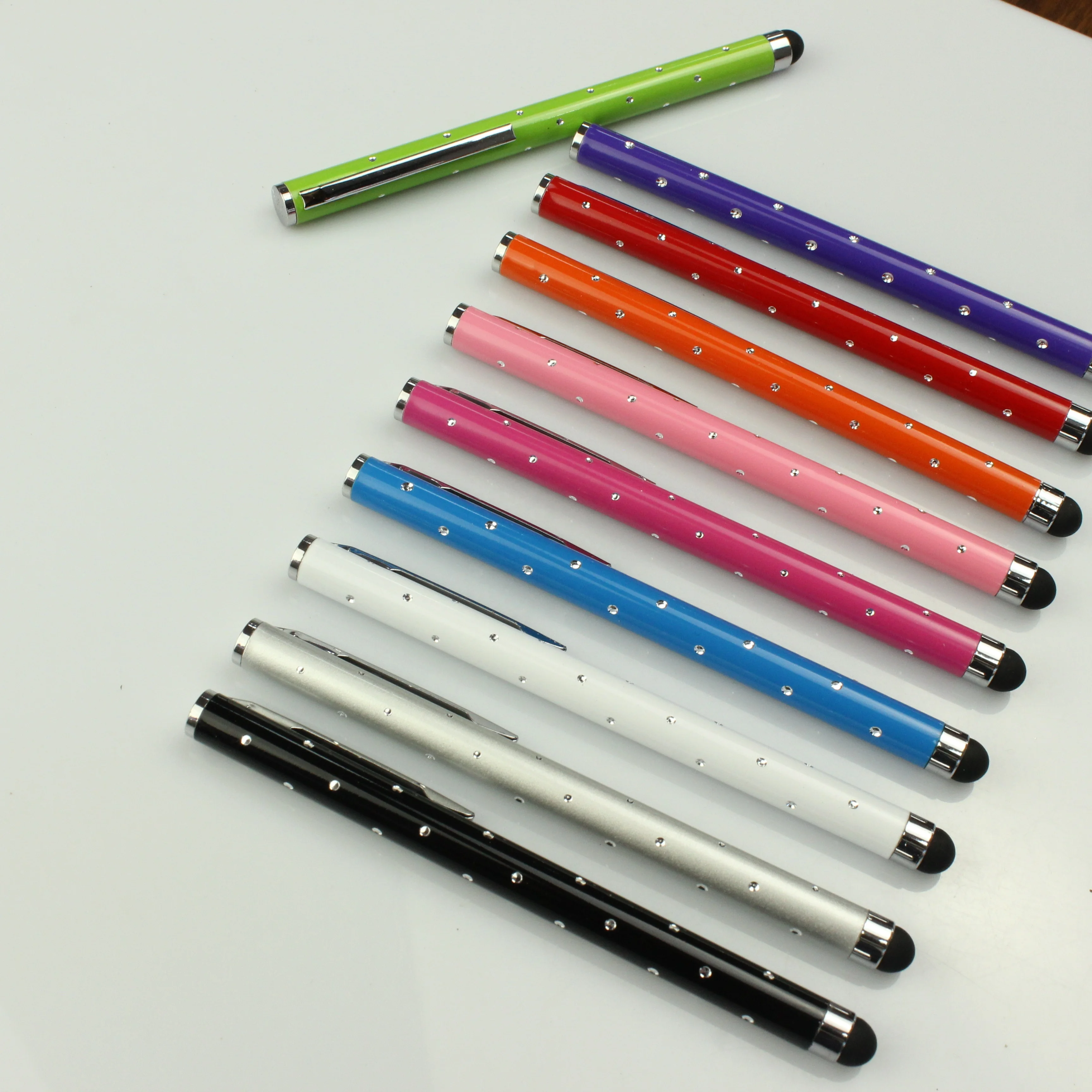 Wholesale Custom mobile phone tablet metal strap hook stylus touch pen