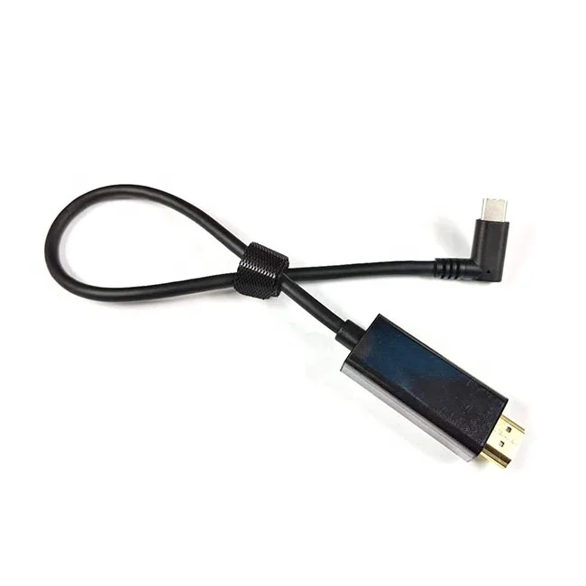 Hd Video Audio 4k 8k Right Angle Type C to Male HDMI Cable Adaptor