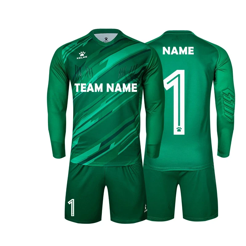 Мужская футбольная форма KELME на заказ футбольный вратарь джерси одежда мягкий комплект тренировочная футбольной