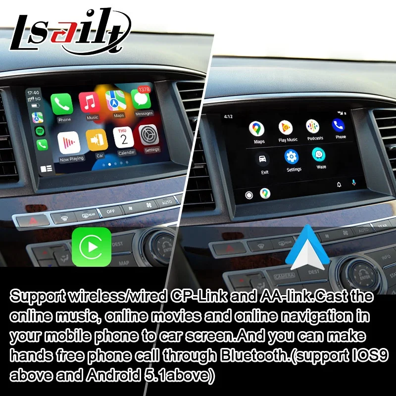 4+64GB PX6 Wireless CP AA Video Interface Box included Yandex Android multimedia for Infiniti JX , EX , FX , QX ,Q70