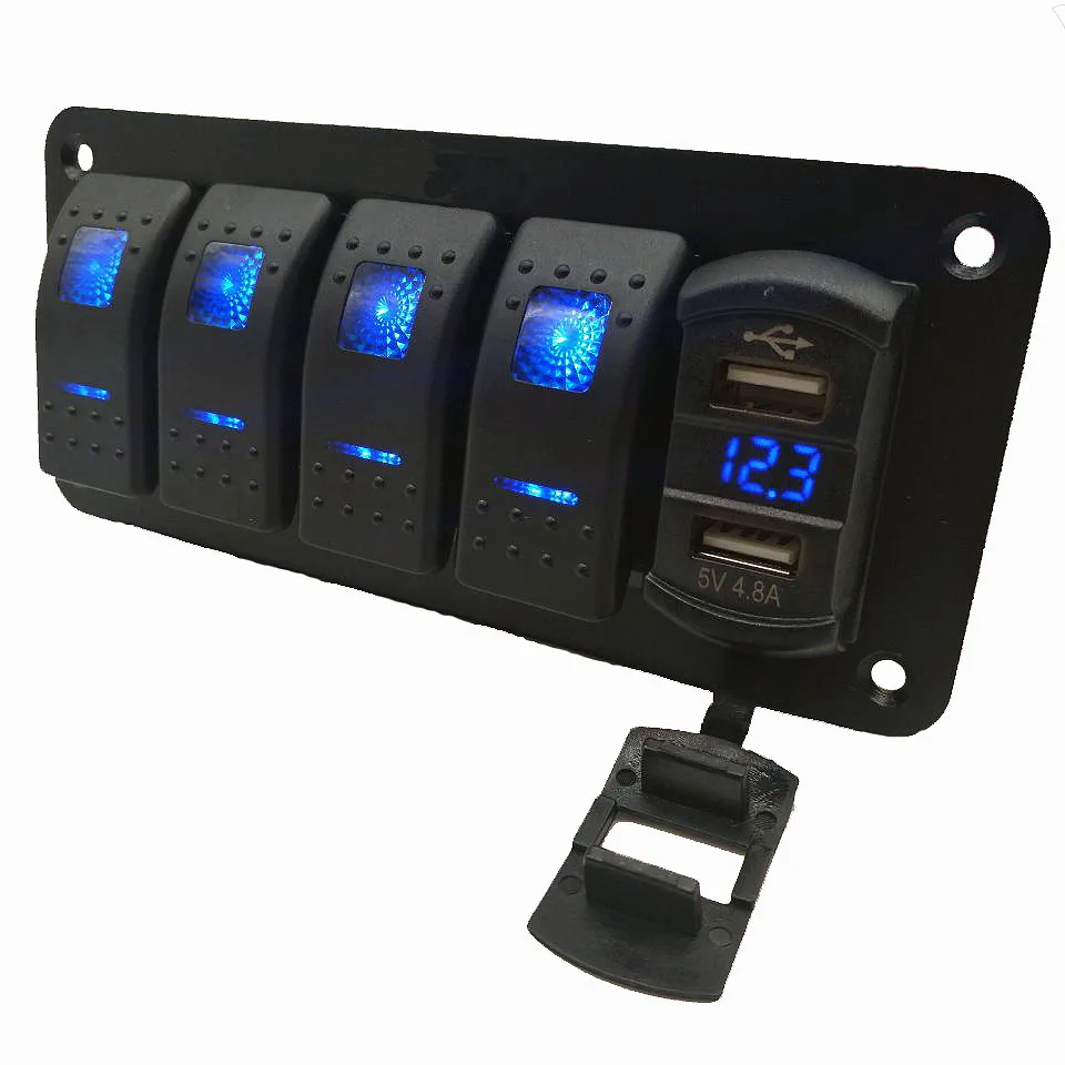 Factory Wholesale WEIKEN Waterproof Boat RV Marine Racing Switch Panel
