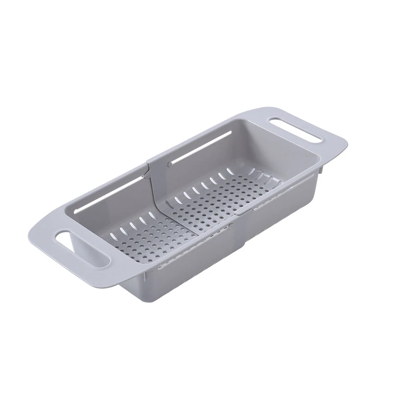 Kitchen multifunction plastic strainer vegetable Telescopic drain Basket