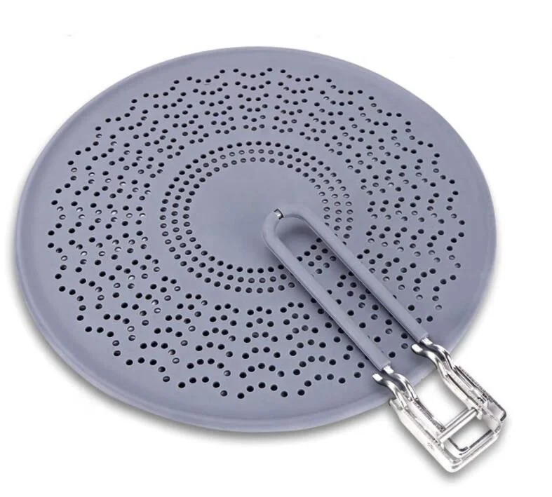 Silicone Splatter Screen Grease Splatter for Frying Pan Multi-Use Pan Cover with Folding Handle Oil Splash Guard
