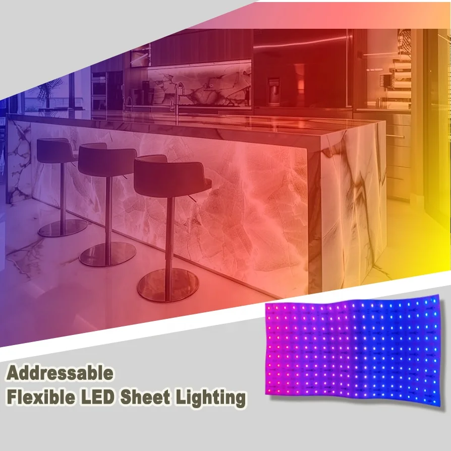 2024 новая технология rgbw пиксельные гибкие светодиодные листы для светодиодного освещения