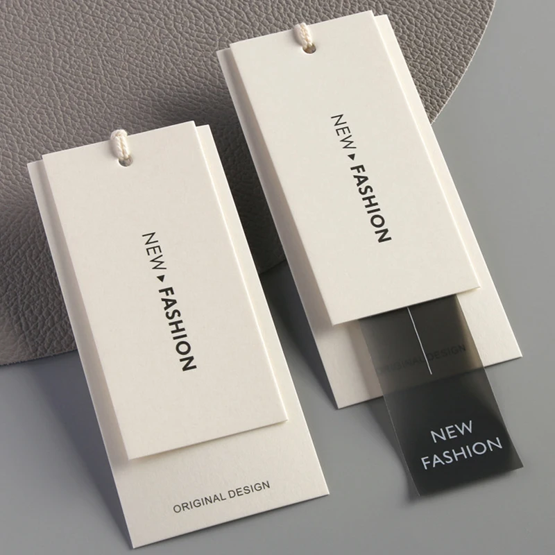 Wholesale Luxury Custom Logo Embossed Clothing Hang Tag Thick Paper Garment Hang Tag White Garment Tags And Labels