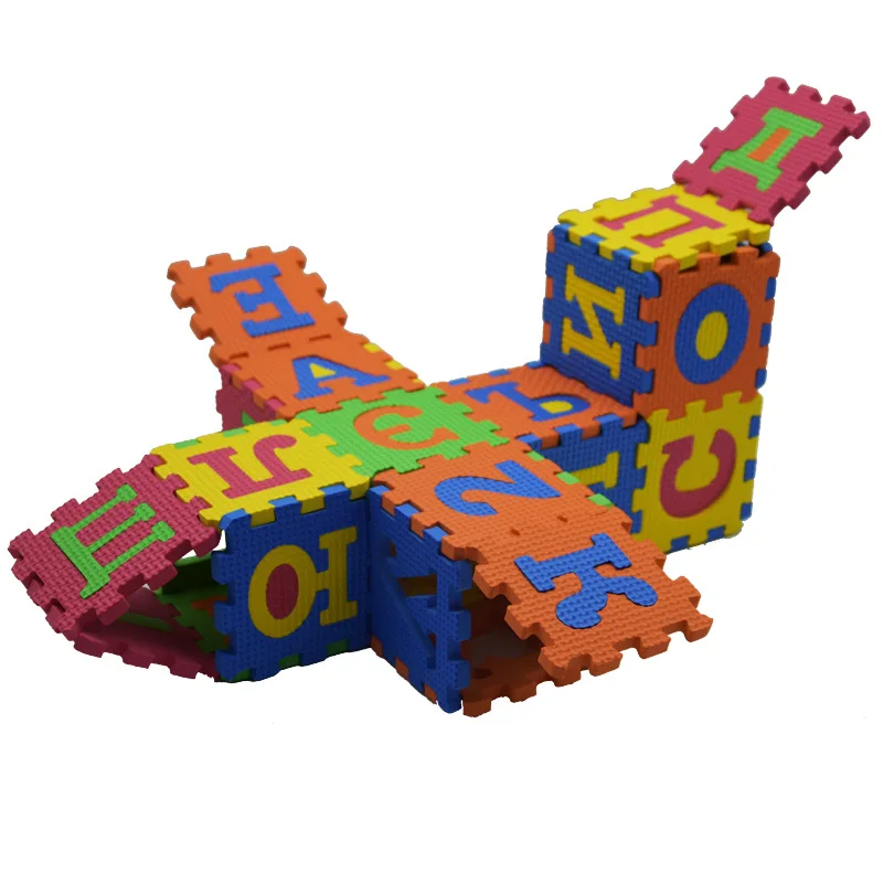 Arabic Spanish Russian EVA Jigsaw Alphabet + Numbers Puzzle Foam Game Crawling Mat Floor Mats