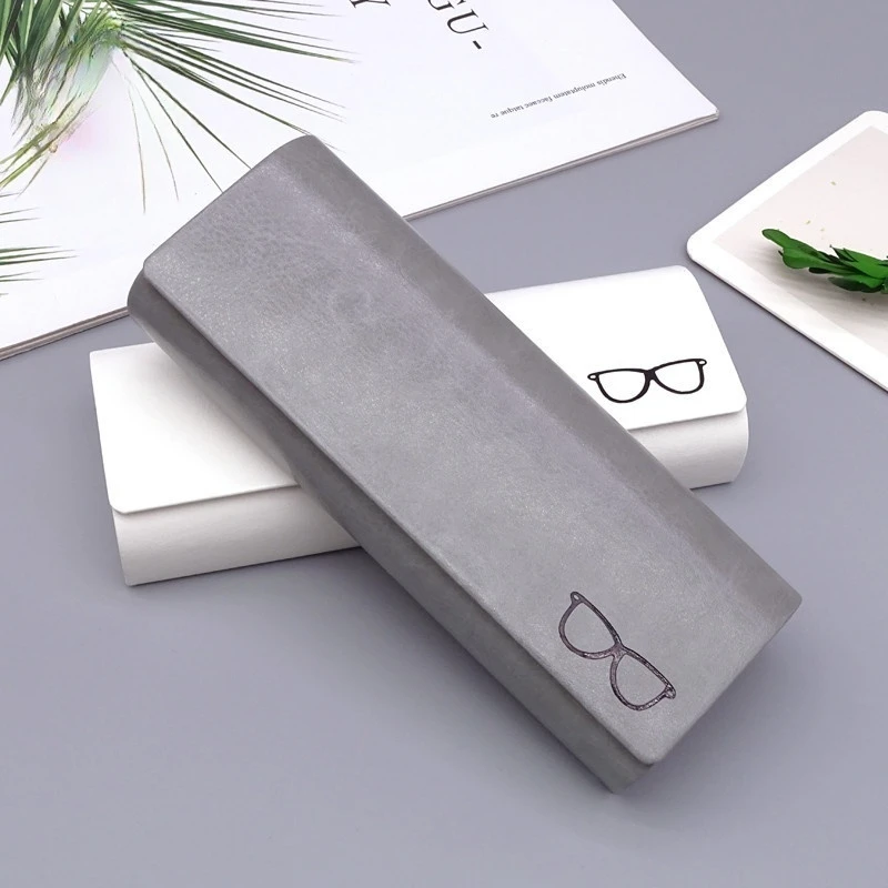 Lowest price mix color sunglasses case in stock PU leather glasses case for optical glasses eye wear custom logo eyeglass case