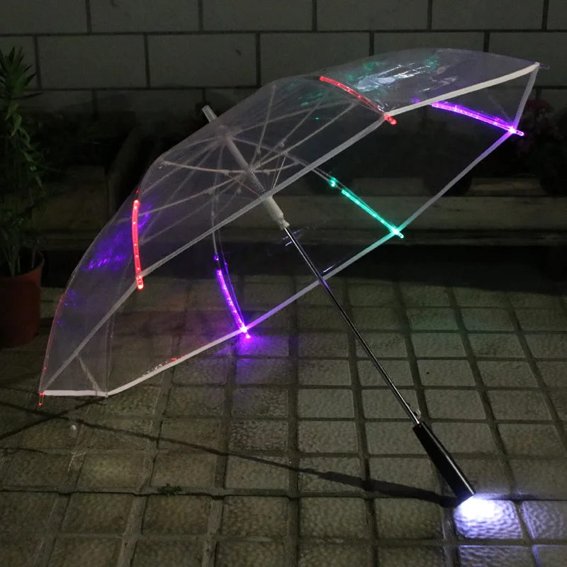 Reliable Glowing Umbrellas with High Performance Waterproof Material For performance for Rainy Weather LED l