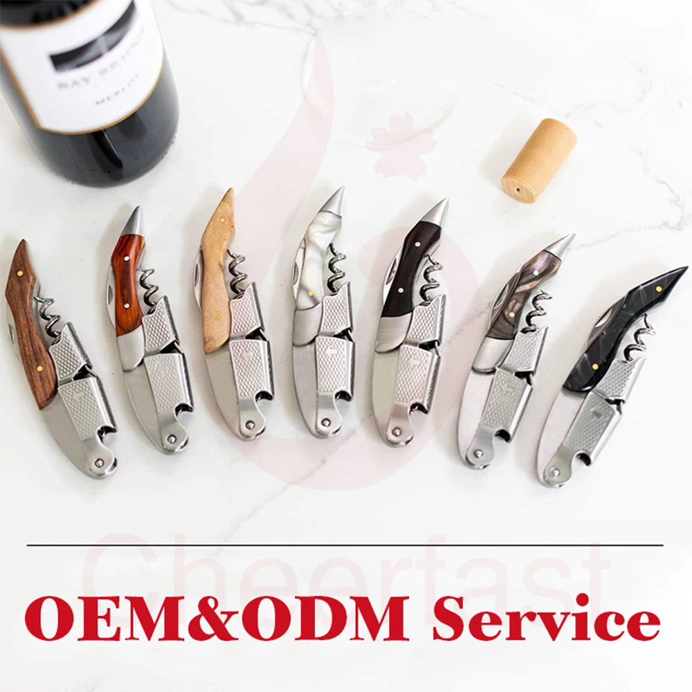 Halloween Day gift all in one wood mahogany wine corkscrew opener professional waiters wine