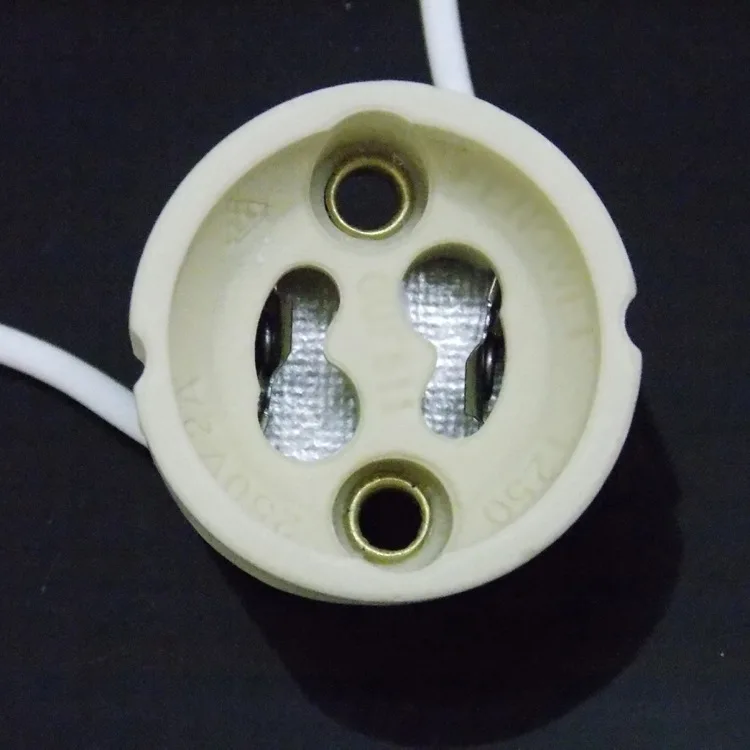 10cm 15cm 20cm 25cm 30cm Silicone Cable GU10 porcelain Lamp Socket GU10 Ceramic Lamp Base GU10 Lamp Holder for Halogen Bulb