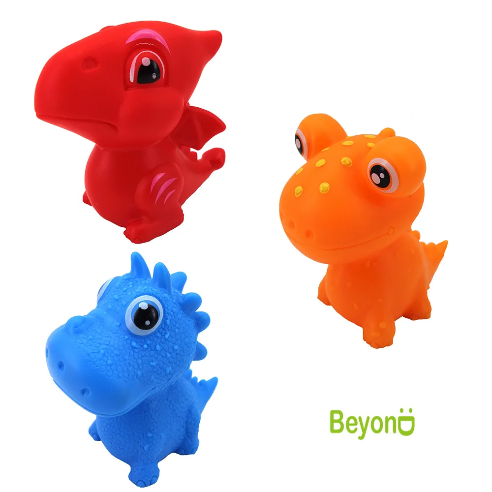 Promotional Plastic toy animals vinyl toys Squeaky Bath Rubber toy 6pcs