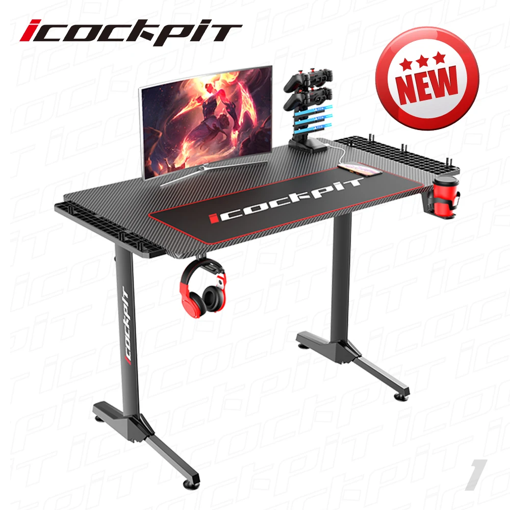 Icockpit Mouse Pad Desk Top Computer Pc Table For Gaming Cheap Gaming Desk Custom Gaming Pc Desk