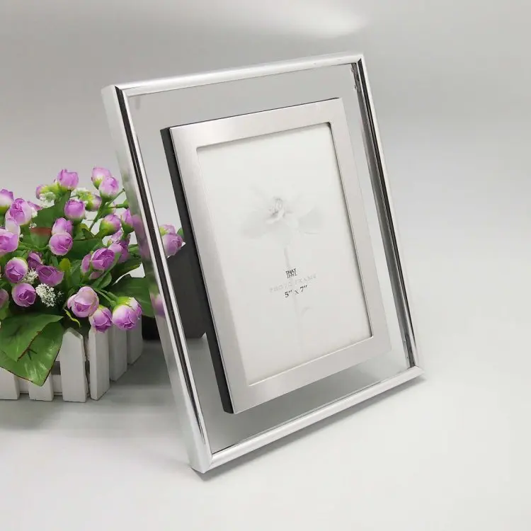 Customizable 5x7 Transparent Rectangle Glass Photo Frame Home Decoration/Office Display Made From Crystal